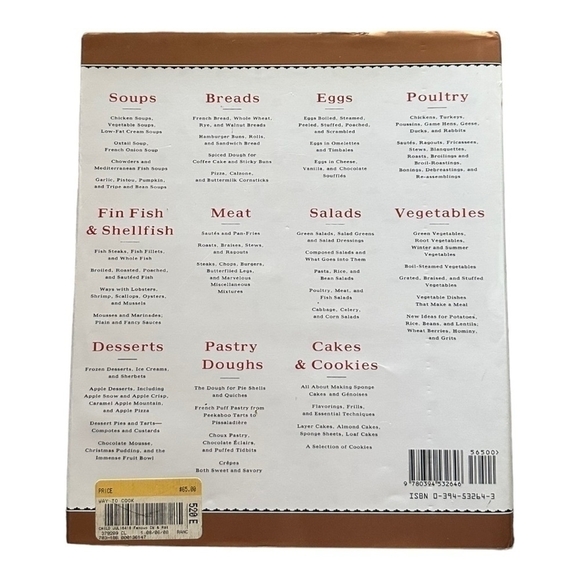 Recipes Book The Way To Cook Cookbook Julia Child Book of Cooking Recipes - Picture 2 of 2